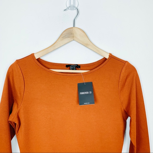 Forever 21 Solid Midi Dress Size Medium - Picture 4 of 6